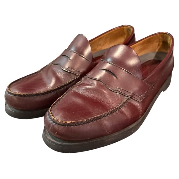 G.H. Bass Weejuns Men's Burgundy wine Leather penny  Loafers dress shoes 13 D - Picture 1 of 14